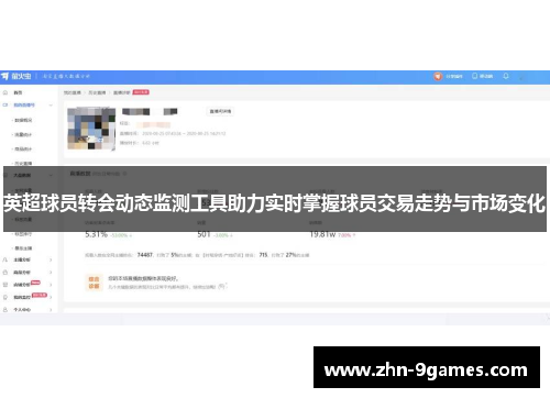 英超球员转会动态监测工具助力实时掌握球员交易走势与市场变化